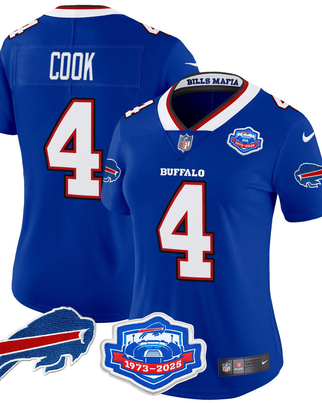 Women's Buffalo Bills 2025 "Rivalries" Vapor Limited Jersey - Farewell Season Patch - All Stitched