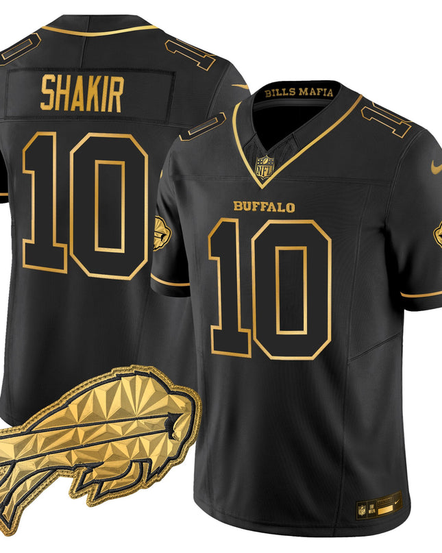 Men's Buffalo Bills 2025 "Rivalries" Gold Vapor Limited Jersey - All Stitched