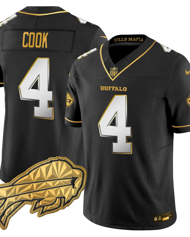 Men's Buffalo Bills 2025 "Rivalries" Gold Vapor Limited Jersey - All Stitched