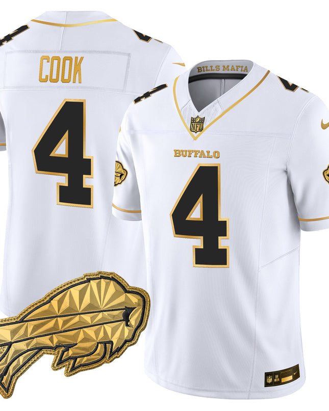Men's Buffalo Bills 2025 "Rivalries" Gold Vapor Limited Jersey - All Stitched