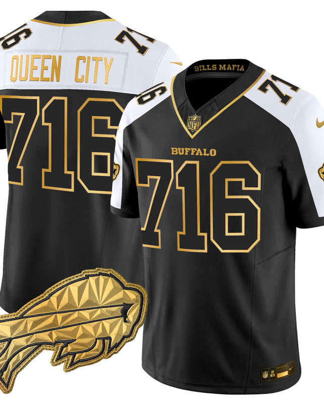 Men's Buffalo Bills 2025 "Rivalries" Gold Vapor Limited Jersey - All Stitched