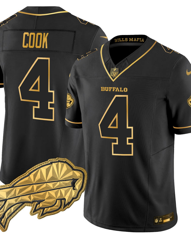 Men's Buffalo Bills 2025 "Rivalries" Gold Vapor Limited Jersey - All Stitched