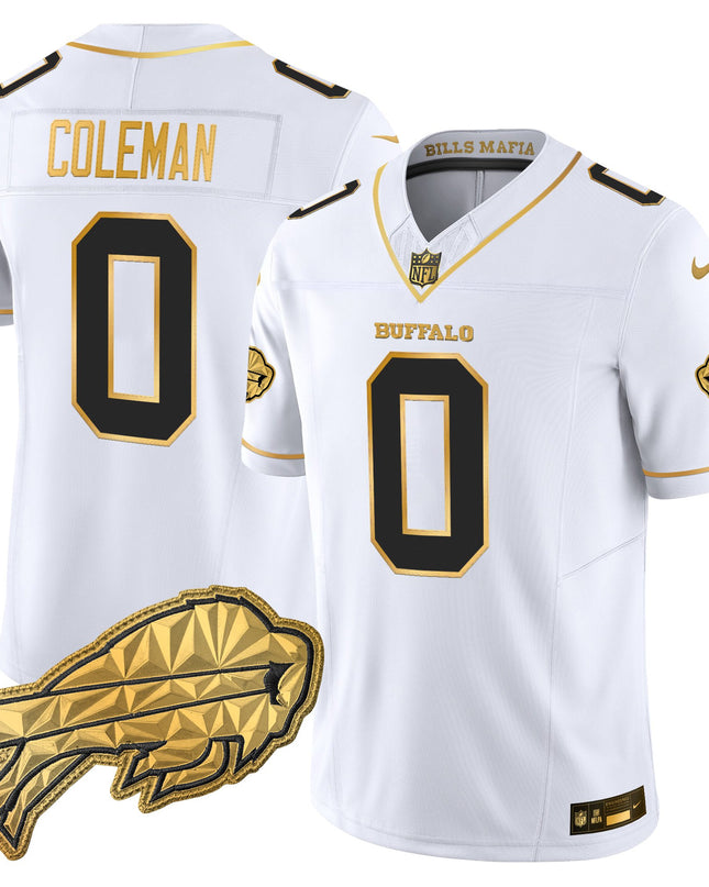 Men's Buffalo Bills 2025 "Rivalries" Gold Vapor Limited Jersey - All Stitched