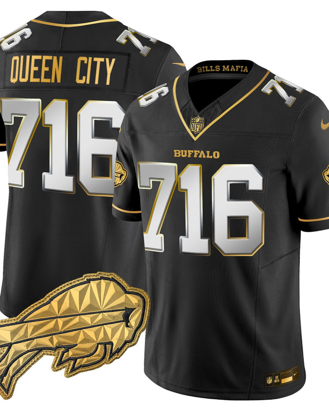 Men's Buffalo Bills 2025 "Rivalries" Gold Vapor Limited Jersey - All Stitched