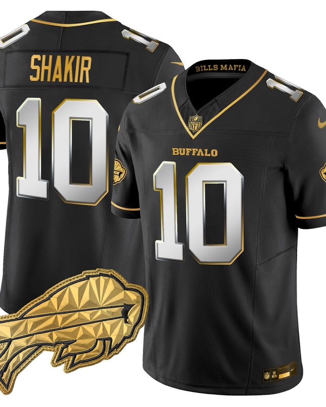 Men's Buffalo Bills 2025 "Rivalries" Gold Vapor Limited Jersey - All Stitched