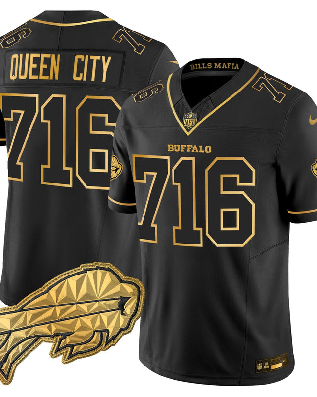 Men's Buffalo Bills 2025 "Rivalries" Gold Vapor Limited Jersey - All Stitched