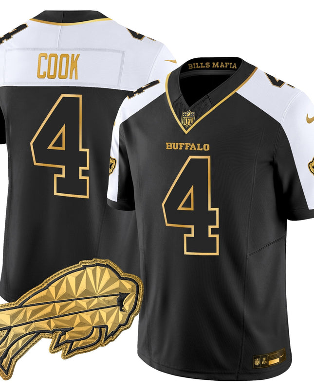 Men's Buffalo Bills 2025 "Rivalries" Gold Vapor Limited Jersey - All Stitched