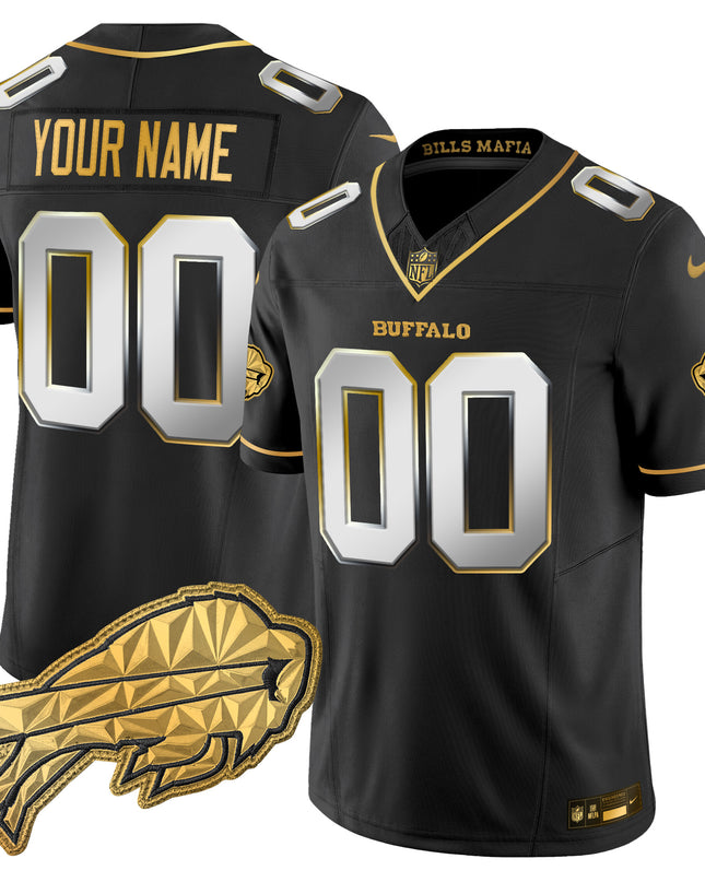 Buffalo Bills 2025 "Rivalries" Gold Vapor Limited Custom Jersey - All Stitched