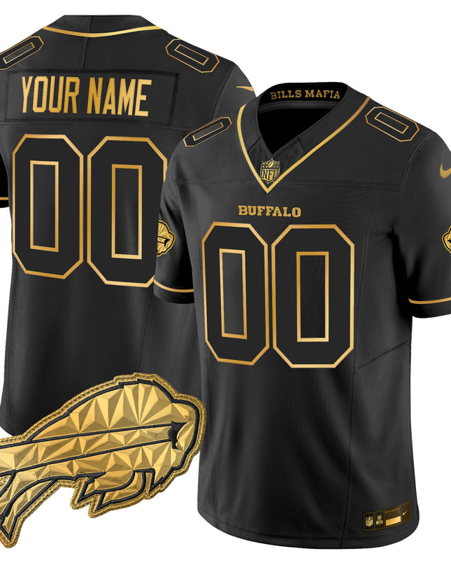 Buffalo Bills 2025 "Rivalries" Gold Vapor Limited Custom Jersey - All Stitched