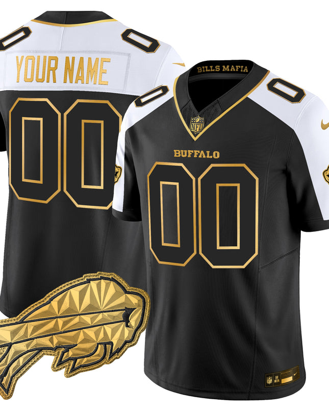 Buffalo Bills 2025 "Rivalries" Gold Vapor Limited Custom Jersey - All Stitched