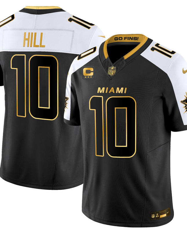 Men's Miami Dolphins 2025 "Rivalries" Gold Vapor Limited Jersey - All Stitched