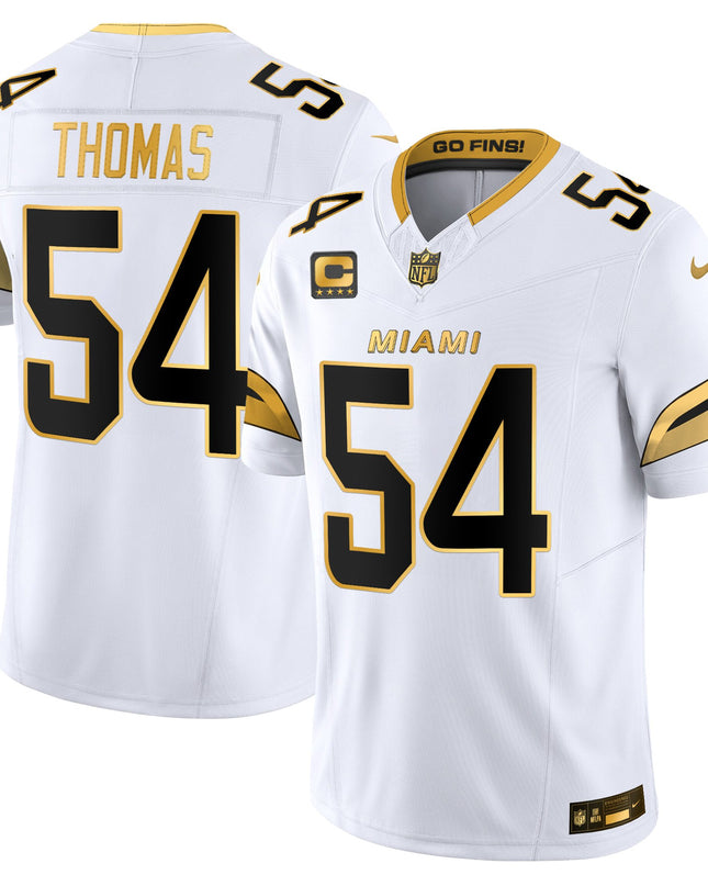 Men's Miami Dolphins 2025 "Rivalries" Gold Vapor Limited Jersey - All Stitched