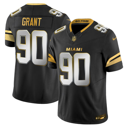 Men's Miami Dolphins 2025 "Rivalries" Gold Vapor Limited Jersey - All Stitched