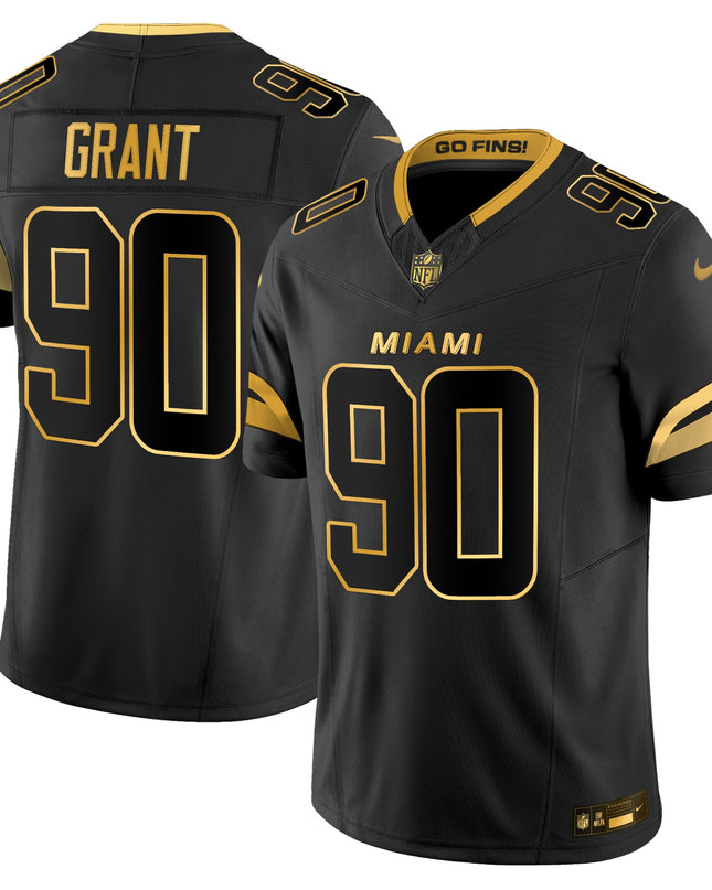 Men's Miami Dolphins 2025 "Rivalries" Gold Vapor Limited Jersey - All Stitched