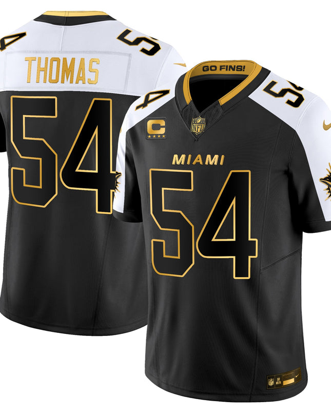 Men's Miami Dolphins 2025 "Rivalries" Gold Vapor Limited Jersey - All Stitched