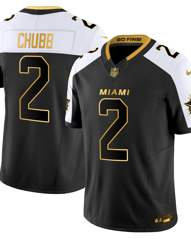 Men's Miami Dolphins 2025 "Rivalries" Gold Vapor Limited Jersey - All Stitched