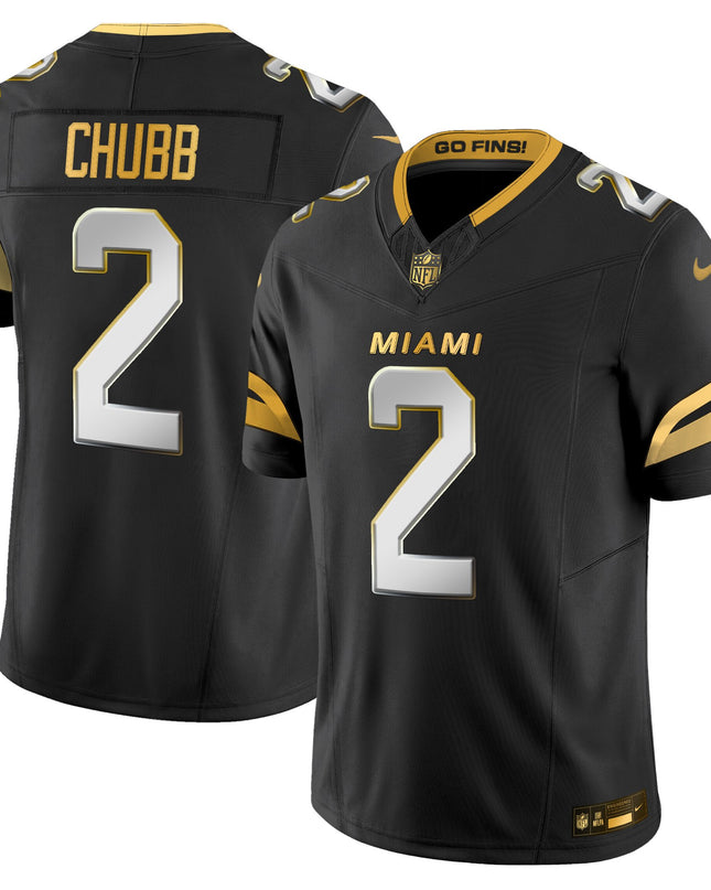 Men's Miami Dolphins 2025 "Rivalries" Gold Vapor Limited Jersey - All Stitched