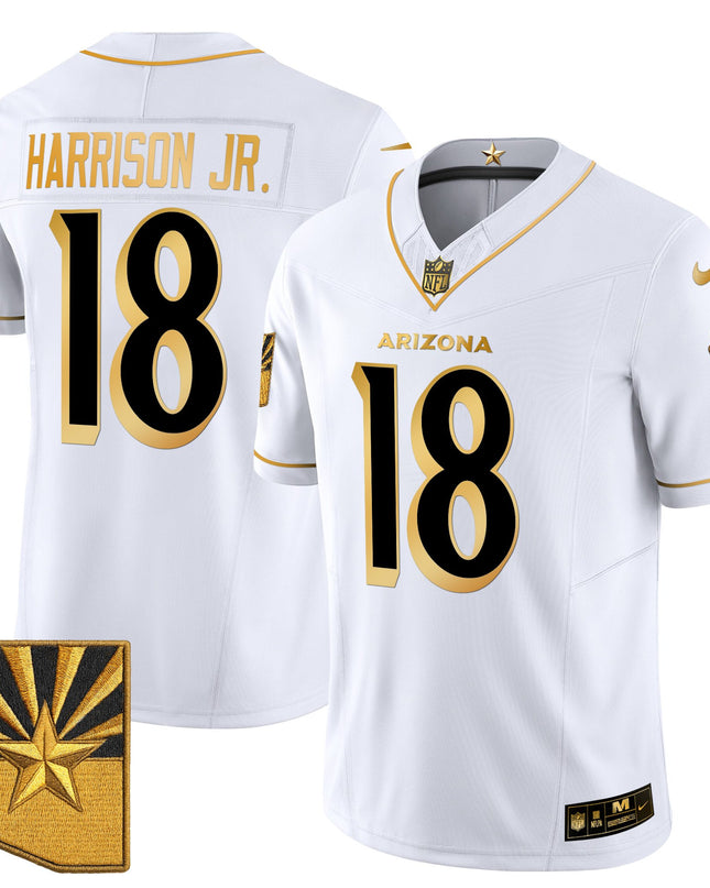 Men's Arizona Cardinals 2025 "Rivalries" Gold Vapor Limited Jersey - All Stitched