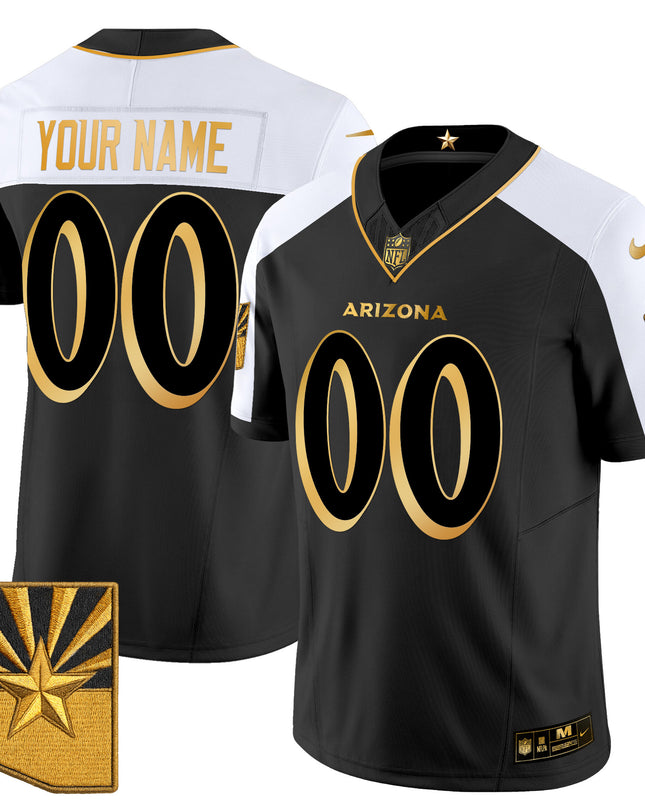 Arizona Cardinals 2025 "Rivalries" Gold Vapor Limited Custom Jersey - All Stitched