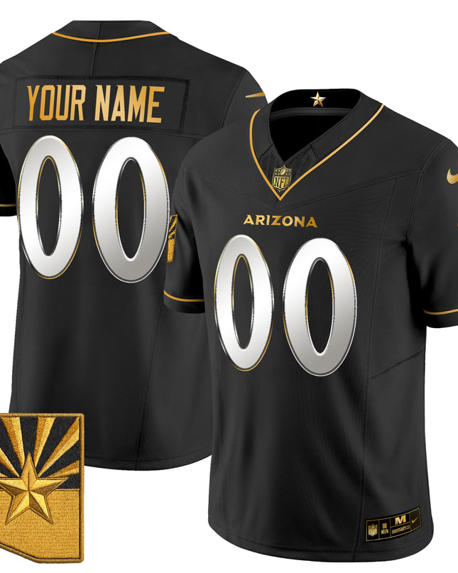 Arizona Cardinals 2025 "Rivalries" Gold Vapor Limited Custom Jersey - All Stitched