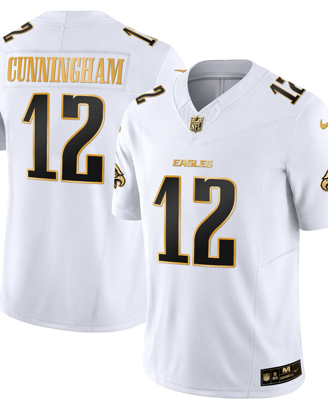 Men's Philadelphia Eagles 2025 Gold Vapor Limited Jersey - All Stitched