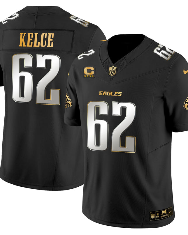 Men's Philadelphia Eagles 2025 Gold Vapor Limited Jersey - All Stitched