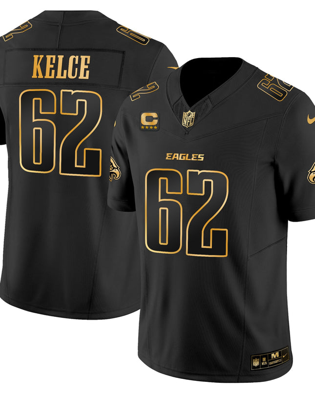 Men's Philadelphia Eagles 2025 Gold Vapor Limited Jersey - All Stitched