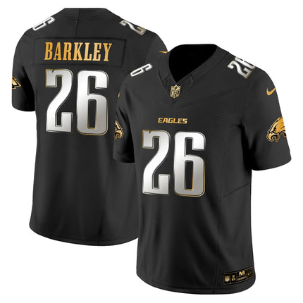 Men's Philadelphia Eagles 2025 Gold Vapor Limited Jersey - All Stitched