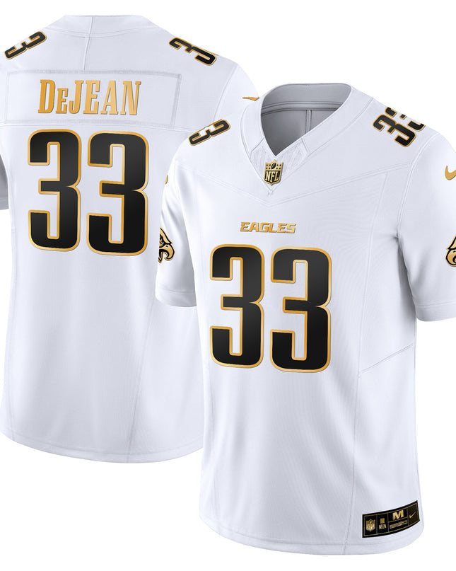 Men's Philadelphia Eagles 2025 Gold Vapor Limited Jersey - All Stitched
