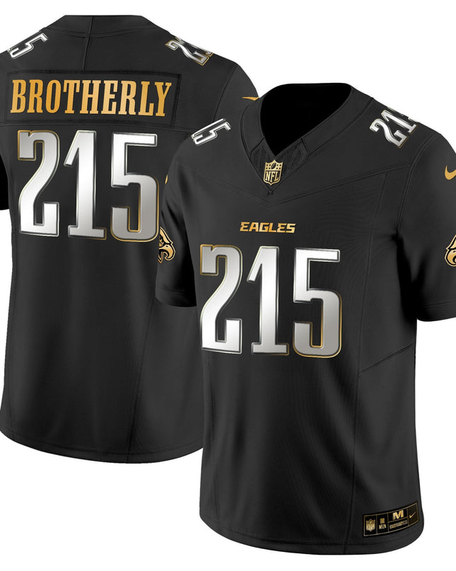 Men's Philadelphia Eagles 2025 Gold Vapor Limited Jersey - All Stitched
