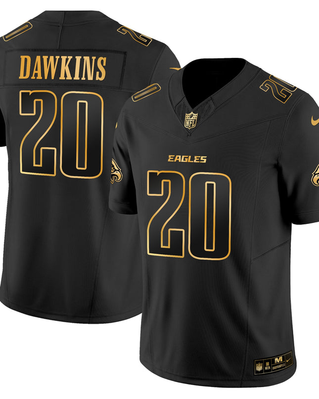 Men's Philadelphia Eagles 2025 Gold Vapor Limited Jersey - All Stitched