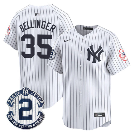 Men's New York Yankees Throwback Vapor Premier Limited Jersey - Derek Jeter Patch - All Stitched