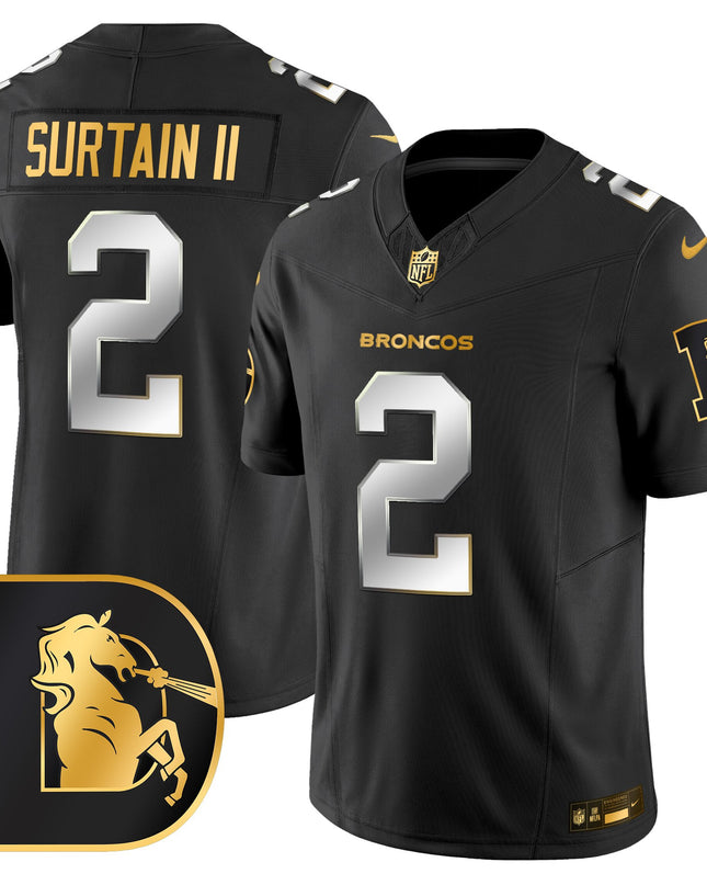 Men's Denver Broncos Throwback Gold Vapor Limited Jersey - All Stitched