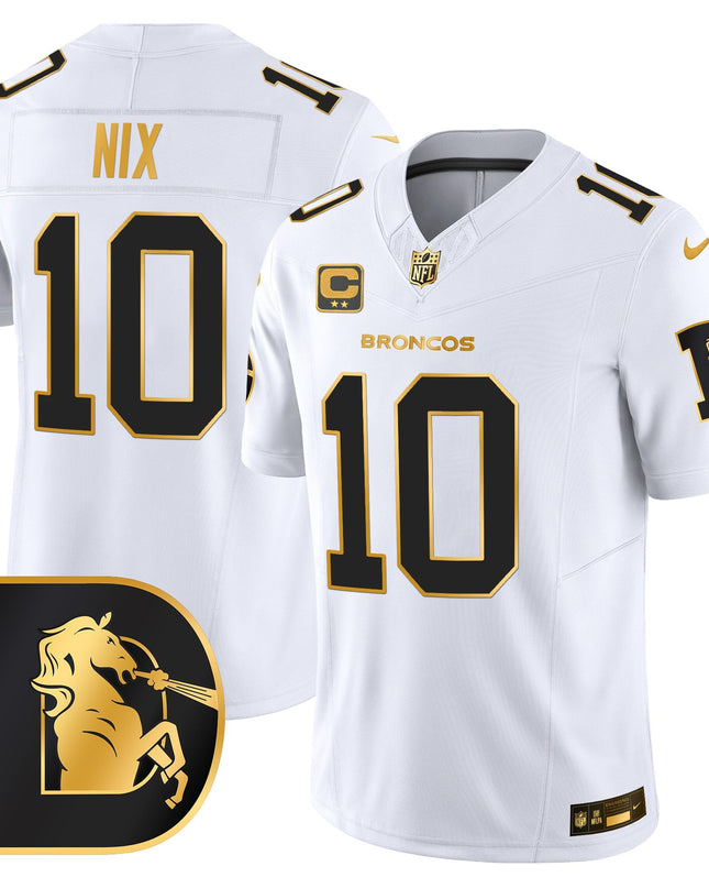 Men's Denver Broncos Throwback Gold Vapor Limited Jersey - All Stitched