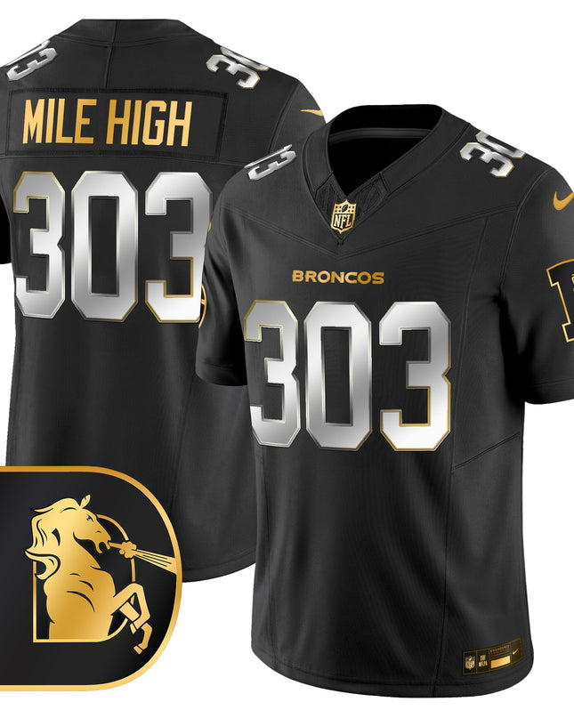 Men's Denver Broncos Throwback Gold Vapor Limited Jersey - All Stitched