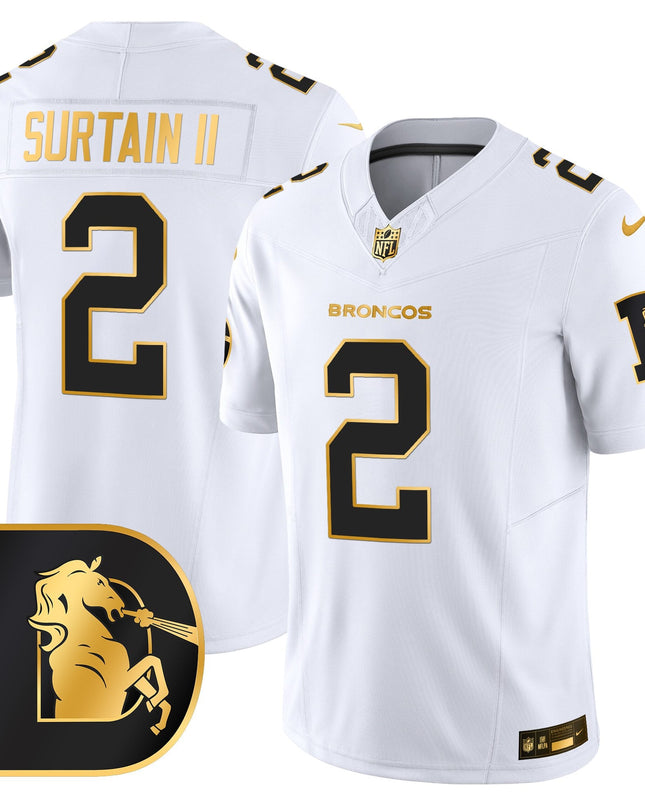 Men's Denver Broncos Throwback Gold Vapor Limited Jersey - All Stitched