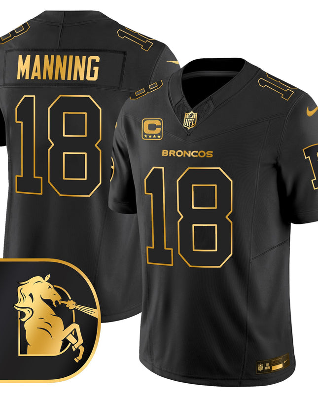 Men's Denver Broncos Throwback Gold Vapor Limited Jersey - All Stitched