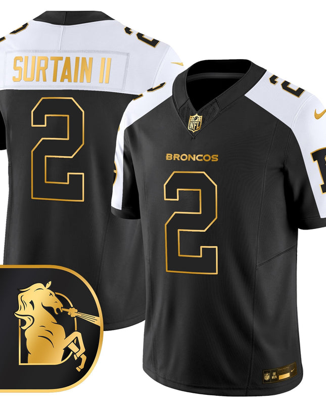 Men's Denver Broncos Throwback Gold Vapor Limited Jersey - All Stitched