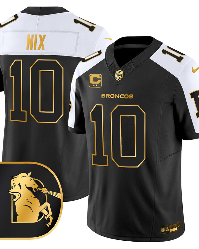 Men's Denver Broncos Throwback Gold Vapor Limited Jersey - All Stitched