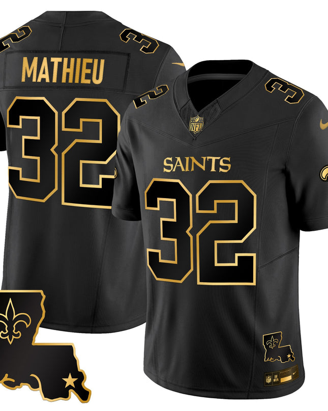 Men's New Orleans Saints 2025 Gold Vapor Limited Jersey - All Stitched