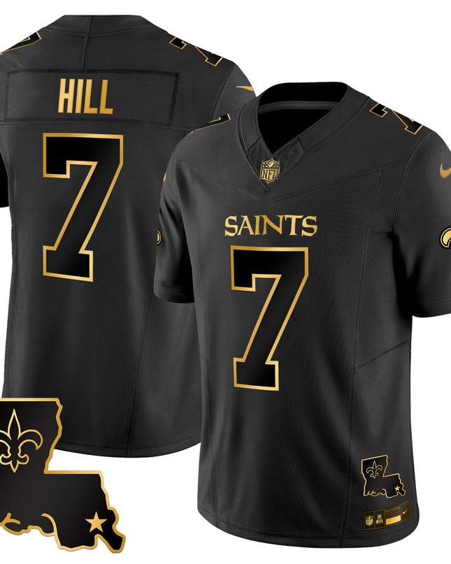 Men's New Orleans Saints 2025 Gold Vapor Limited Jersey - All Stitched