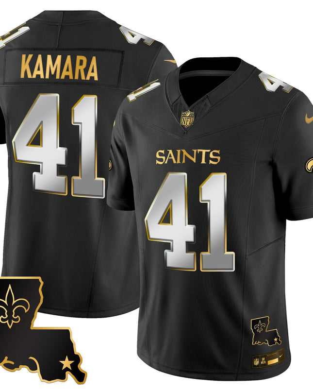 Men's New Orleans Saints 2025 Gold Vapor Limited Jersey - All Stitched