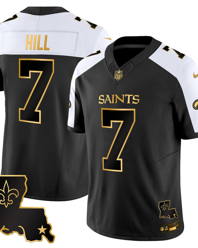 Men's New Orleans Saints 2025 Gold Vapor Limited Jersey - All Stitched