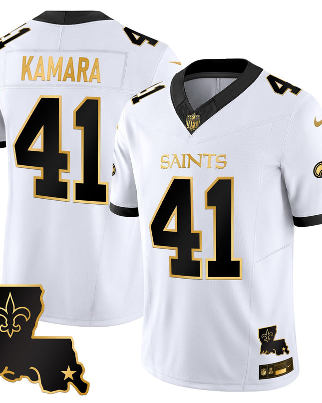 Men's New Orleans Saints 2025 Gold Vapor Limited Jersey - All Stitched