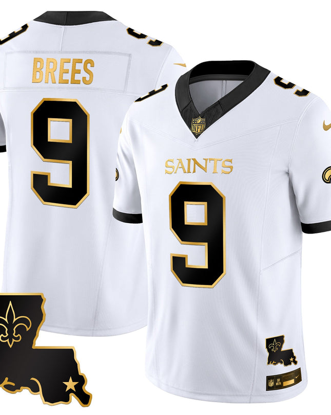 Men's New Orleans Saints 2025 Gold Vapor Limited Jersey - All Stitched