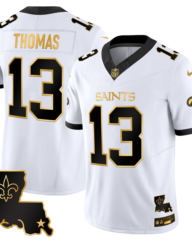 Men's New Orleans Saints 2025 Gold Vapor Limited Jersey - All Stitched