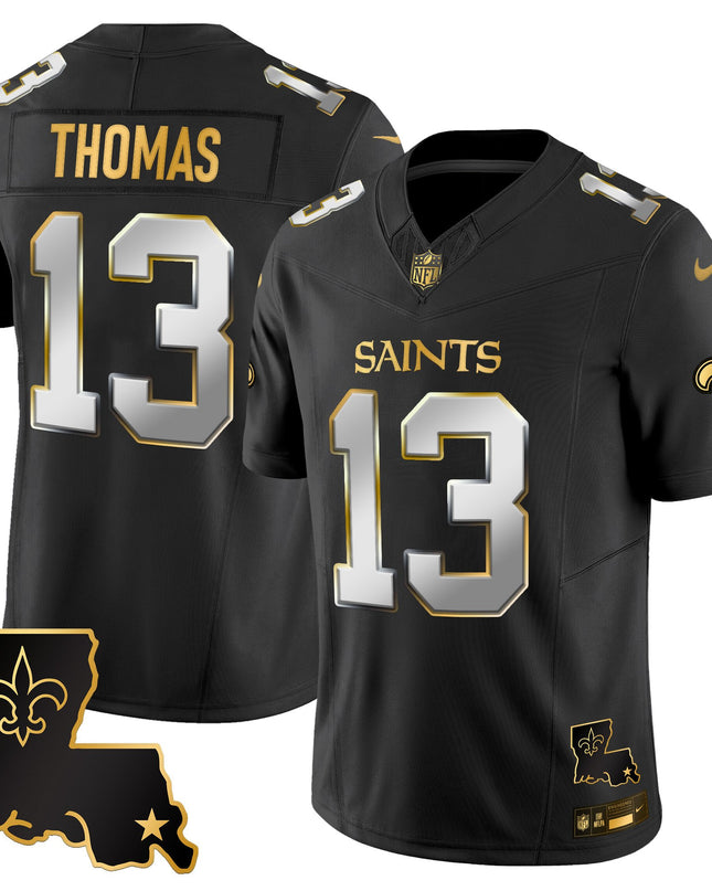 Men's New Orleans Saints 2025 Gold Vapor Limited Jersey - All Stitched