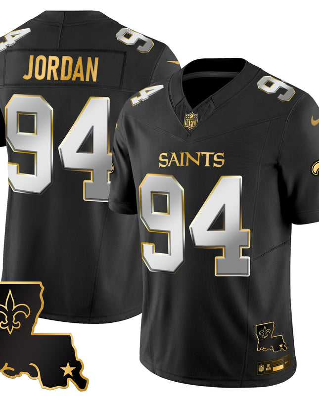 Men's New Orleans Saints 2025 Gold Vapor Limited Jersey - All Stitched
