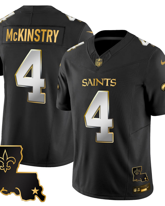 Men's New Orleans Saints 2025 Gold Vapor Limited Jersey - All Stitched