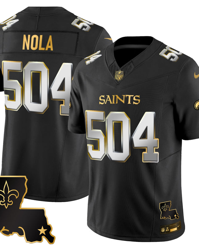 Men's New Orleans Saints 2025 Gold Vapor Limited Jersey - All Stitched